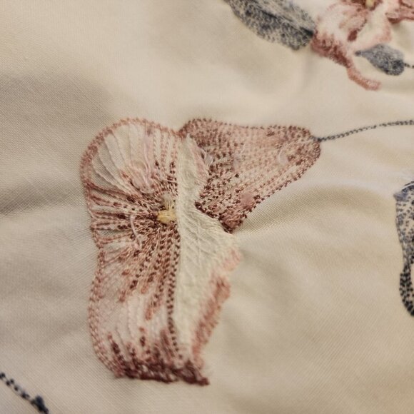 Vintage Embroidered Cross Stitch Tablecloth 116”x66” with 12 Matching Napkins - Picture 4 of 11